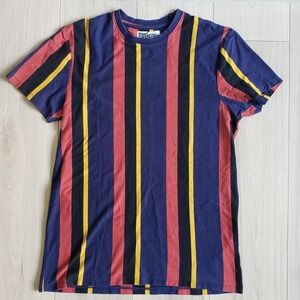 San Francisco Work Shirts Tee Mens‎ M Blue Red Stripe Y2K Streetwear Shirt